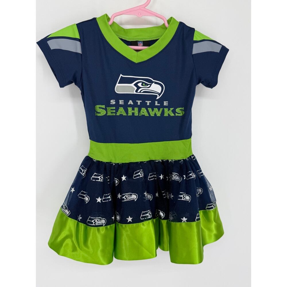 NFL Seattle Seahawks Cheerleader Dress Toddler Girls Size 2T, 3071